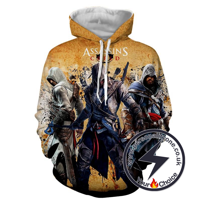 Assassin's Creed 3D - Altair Connor & Ezio - Assassin's Creed Hoodies